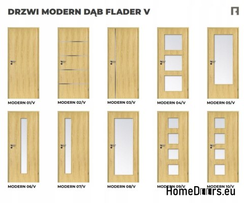 DRZWI WEWNĘTRZNE MODERN 06V DĄB FLADER 90 DRZWI WEWNĘTRZNE MODERN 06V DĄB FLADER 90