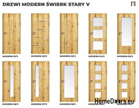 DRZWI WEWNĘTRZNE MODERN 06V ŚWIERK STARY 60