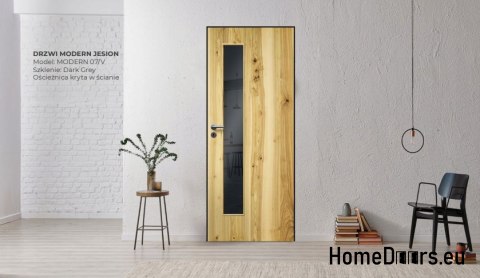 DRZWI WEWNĘTRZNE MODERN 07V JESION SĘKATY 60 DRZWI WEWNĘTRZNE MODERN 07V JESION SĘKATY 60