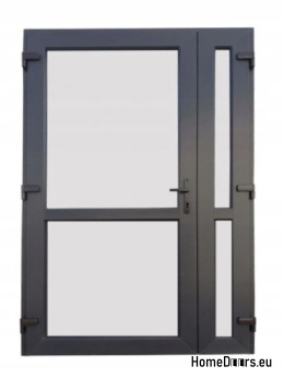 DRZWI ZEWN. PCV ANTRACYT 125x210 DWUSKRZYDŁOWE