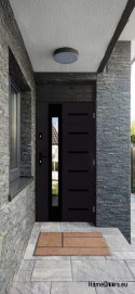 Dvoukřídlé dveře se zrcadlem silné 72 mm 170 P