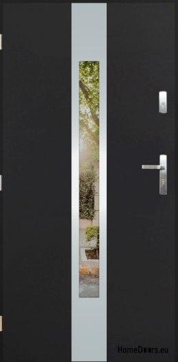 Vnější dveře se zrcátkem W-11 INOX 70/80/90/100