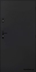 Masivní venkovní dveře FLAT BLACK 70/80/90/100