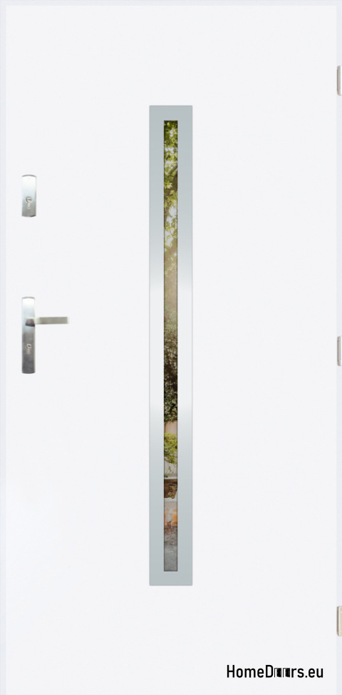 Vnější dveře se zrcátkem W-12 INOX 70/80/90/100 Vnější dveře se zrcátkem W-12 INOX 70/80/90/100