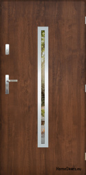 Vnější dveře se zrcátkem W-12 INOX 70/80/90/100