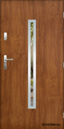 Vnější dveře se zrcátkem W-12 INOX 70/80/90/100