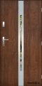 Vnější dveře se zrcátkem W-13 INOX 70/80/90/100