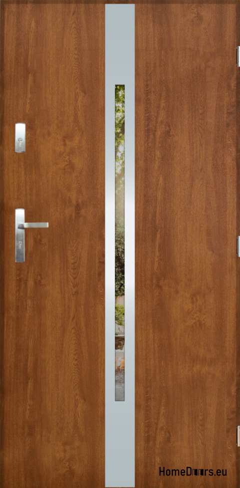 Vnější dveře se zrcátkem W-13 INOX 70/80/90/100 Vnější dveře se zrcátkem W-13 INOX 70/80/90/100