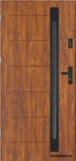 Venkovní dveře NARVIK BLACK THICK teplé 1,2Wm2k 70mm, SKLADOVÉ, 90 L
