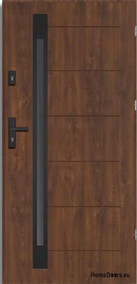 Venkovní dveře NARVIK BLACK THICK warm 1,2Wm2k 70mm, OFF-the-SHELF, 90 P