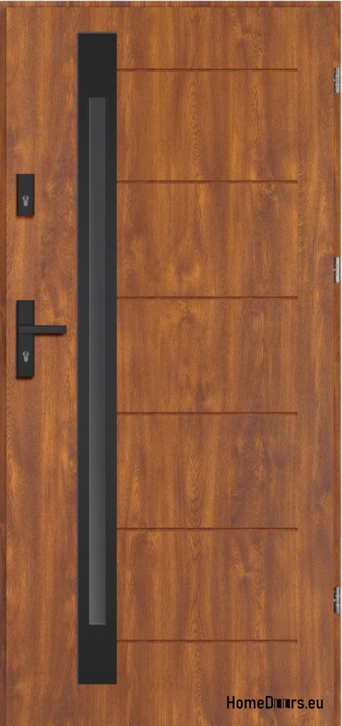 Venkovní dveře NARVIK BLACK THICK warm 1,2Wm2k 70mm, OFF-the-SHELF, 90 P