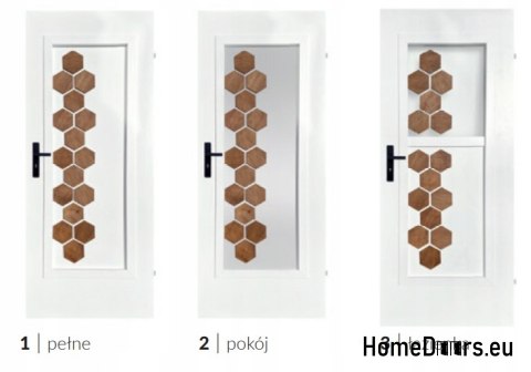 Šestihranné dřevo plné interiérové dveře 80