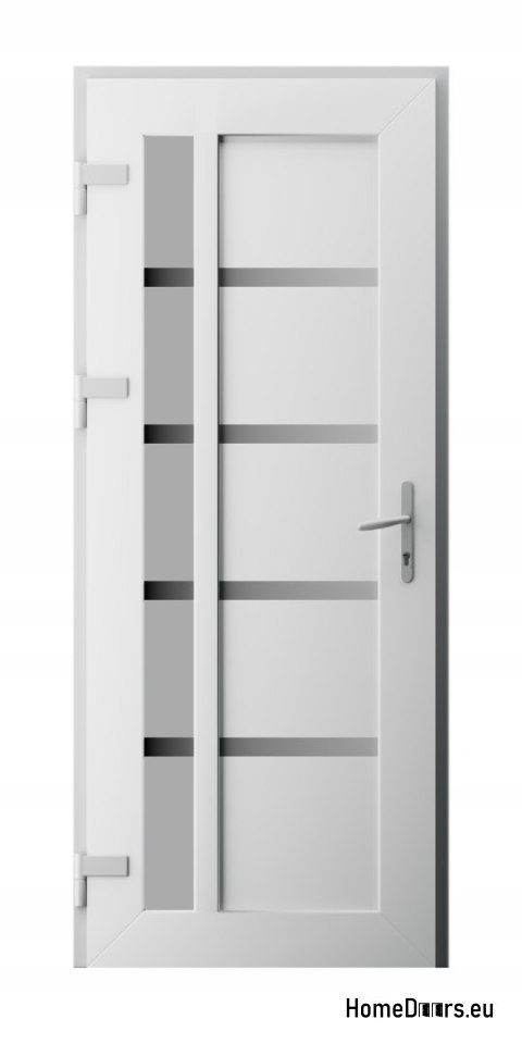 DRZWI ZEWNĘTRZNE PCV 100/210 BIAŁE PRZESZKLONE , ZAMEK AUTOMATYCZNY