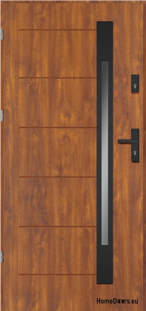 Nordland BLACK THICK teplé venkovní dveře 1,2Wm2k 70mm, SKLADOVÉ, 90 L