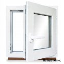 PVC OKNO RU pravé 600x500 / 60x50 ANTHRACITE/BÍLÁ, PŘIPRAVENO K DISPOZICI