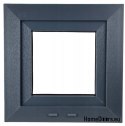PVC OKNO RU pravé 800x500 / 80x50 ANTHRACITE/BÍLÁ, PŘIPRAVENO K DISPOZICI