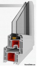 PVC OKNO RU pravé 800x500 / 80x50 ANTHRACITE/BÍLÁ, PŘIPRAVENO K DISPOZICI
