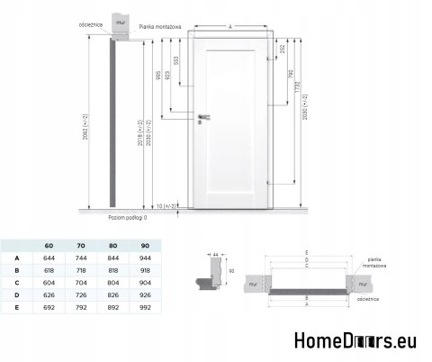 Interiérové zárubně Paříž Room 70 FRESH colors