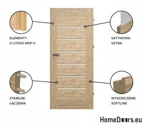 Interiérová zárubeň dveří Vienna WC 60 FRESH colours