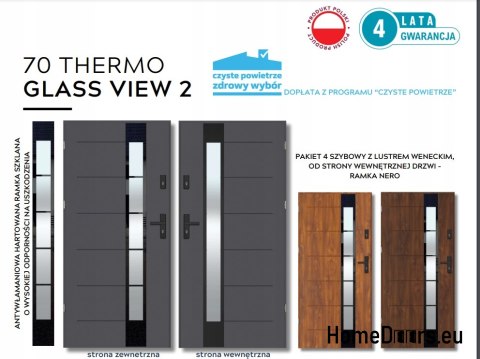 Teplé venkovní dveře THERMO GLASS 4-tabulové balení 70mm, REGÁLOVÉ, 90 P Teplé venkovní dveře THERMO GLASS 4-tabulové balení 70mm, REGÁLOVÉ, 90 P