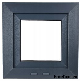 PVC OKNO RU LEVÉ 600x600 / 60x60 OBOUSTRANNÉ ANTRACIT