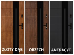 PANTOR ALPINE-PASIVE 03 Venkovní dveře levé 90 Dub zlatý tlustý72mm teplý