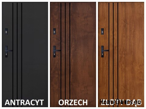 Venkovní dveře PANTOR HURON pravé 80 ořech silné 72mm teplé Venkovní dveře PANTOR HURON pravé 80 ořech silné 72mm teplé