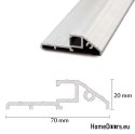 Silné venkovní dveře se sklem 55mm POP 02 90 pravý ořech