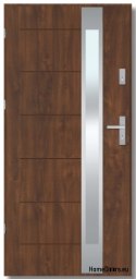 BREMA INOX venkovní dveře s jednosměrným zrcátkem, TLUSTÉ 70 mm, SKLADOVÉ, 90 L