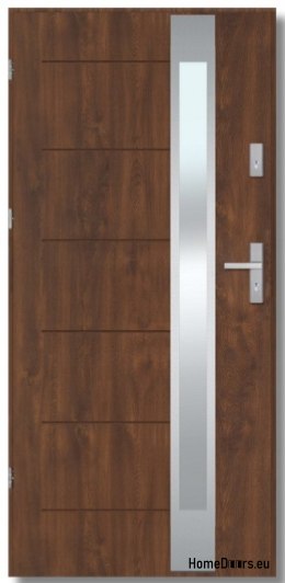BREMA INOX venkovní dveře s jednosměrným zrcátkem, TLUSTÉ 70 mm, SKLADOVÉ, 90 L