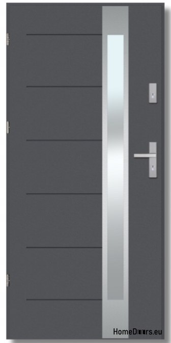 BREMA INOX venkovní dveře s jednosměrným zrcátkem, TLUSTÉ 70 mm, SKLADOVÉ, 90 L