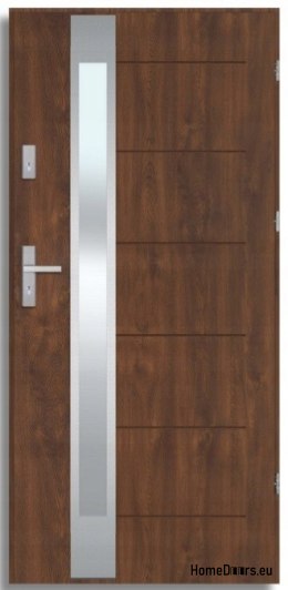 BREMA INOX venkovní dveře s jednosměrným zrcátkem, TLUSTÉ 70mm, STANDARDNÍ, 90 P