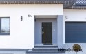 Dřevěné venkovní dveře Almeria 68 mm teplé 90 pravé antracitové, PŘIPRAVENO K DISPOZICI