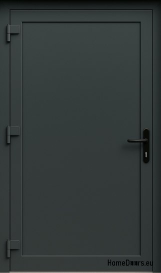 PVC TECHNICKÉ VENKOVNÍ DVEŘE 100X205 cm ANTRACIT LEVÉ