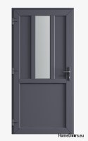 DRZWI ZEWNĘTRZNE TECHNICZNE GOSPODARCZE PCV 100X205 cm ANTRACYT LEWE
