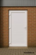 PVC TECHNICKÉ VENKOVNÍ DVEŘE DO DOMÁCNOSTI 100X205 cm BÍLÁ LEVÁ
