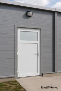 PVC TECHNICKÉ VENKOVNÍ DVEŘE DO DOMÁCNOSTI 100X205 cm BÍLÁ LEVÁ