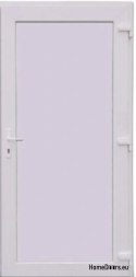 PVC TECHNICKÉ VENKOVNÍ DVEŘE DO DOMÁCNOSTI 100X205 cm BÍLÉ PRAVÉ