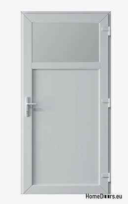 PVC TECHNICKÉ VENKOVNÍ DVEŘE DO DOMÁCNOSTI 100X205 cm BÍLÉ PRAVÉ