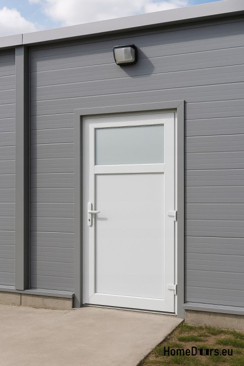PVC TECHNICKÉ VENKOVNÍ DVEŘE DO DOMÁCNOSTI 100X205 cm BÍLÉ PRAVÉ PVC TECHNICKÉ VENKOVNÍ DVEŘE DO DOMÁCNOSTI 100X205 cm BÍLÉ PRAVÉ