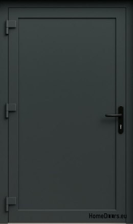PVC TECHNICKÉ VENKOVNÍ DVEŘE 90X205 cm ANTRACIT LEVÉ