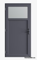 PVC TECHNICKÉ VENKOVNÍ DVEŘE 90X205 cm ANTRACIT LEVÉ