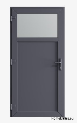 PVC TECHNICKÉ VENKOVNÍ DVEŘE 90X205 cm ANTRACIT LEVÉ