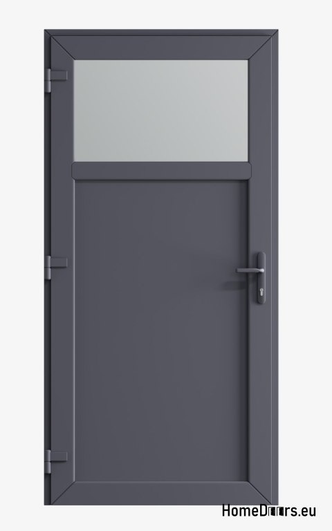 PVC TECHNICKÉ VENKOVNÍ DVEŘE 90X205 cm ANTRACIT LEVÉ