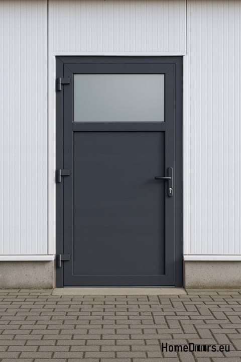 PVC TECHNICKÉ VENKOVNÍ DVEŘE 90X205 cm ANTRACIT LEVÉ PVC TECHNICKÉ VENKOVNÍ DVEŘE 90X205 cm ANTRACIT LEVÉ