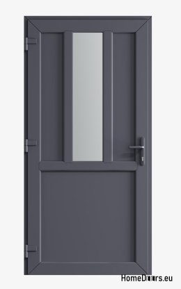 PVC TECHNICKÉ VENKOVNÍ DVEŘE 90X205 cm ANTRACIT LEVÉ