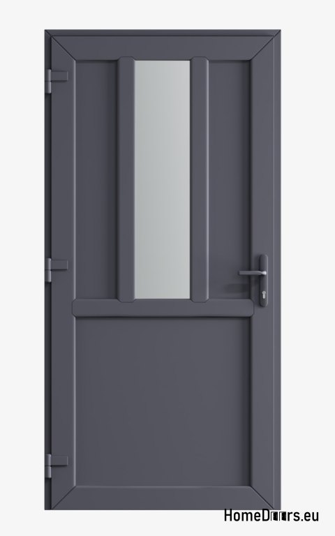 PVC TECHNICKÉ VENKOVNÍ DVEŘE 90X205 cm ANTRACIT LEVÉ