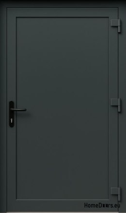 PVC TECHNICKÉ VENKOVNÍ DVEŘE 90X205 CM ANTRACITOVÉ PRAVÉ