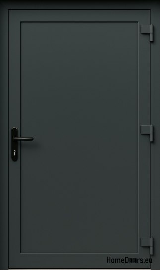 PVC TECHNICKÉ VENKOVNÍ DVEŘE 90X205 CM ANTRACITOVÉ PRAVÉ