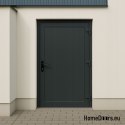 PVC TECHNICKÉ VENKOVNÍ DVEŘE 90X205 CM ANTRACITOVÉ PRAVÉ